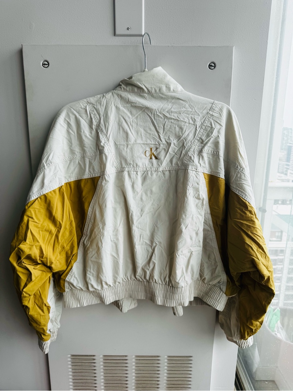Calvin‎ Klein Colorblock Dolman Sleeve Cropped Bomber Jacket L - Picture 9 of 9